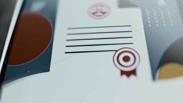 Signature develops across certificate with burgundy ribbon seal