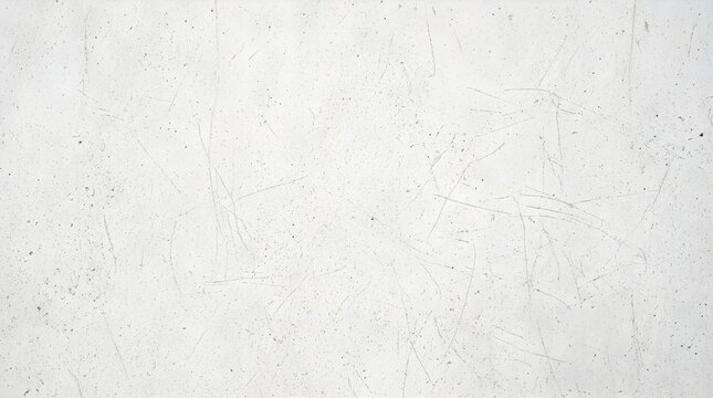 White Plaster Wall Texture Background, Subtle Concrete Surface with Light Scratches, Minimal Grunge Pattern and Clean Abstract Design

