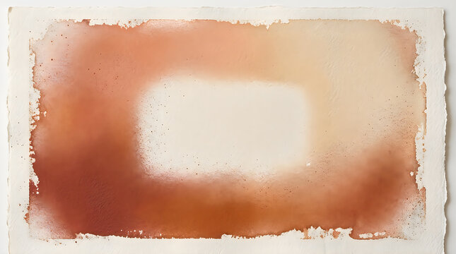 Abstract watercolor brown rectangle art