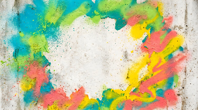 Abstract colorful watercolor splatter art