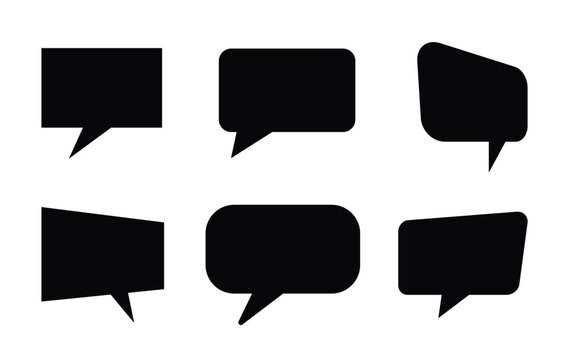 speech bubble set Chat message, speech bubble,   speech bubble in comic book style and speech bubble in comic book style  UI communication app interface feedback talk pictogram vector illustration