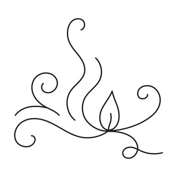 continuous line aromatherapy candle swirls