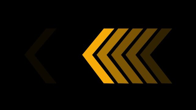 left arrow direction sign icon animation.Left-directional arrow concept animation.