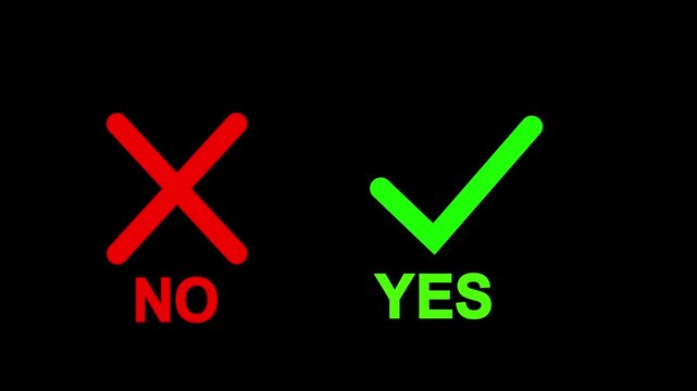 wrong and right symbol animation Green Tick, Red Cross, Correct and Incorrect Icons, check mark symbol and Red Cross symbol.