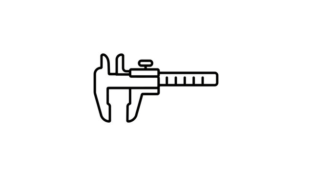 Vernier caliper tool icon for precision measurement in industrial work.