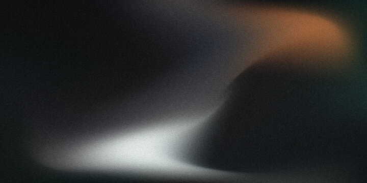 Abstract dark smoky background with soft white light beam, warm orange glow and atmospheric mist creating a cinematic moody backdrop for modern design, presentation, and copy space
