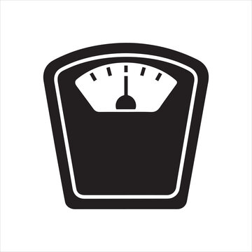 weight scale stencil icon silhouette vector illustration