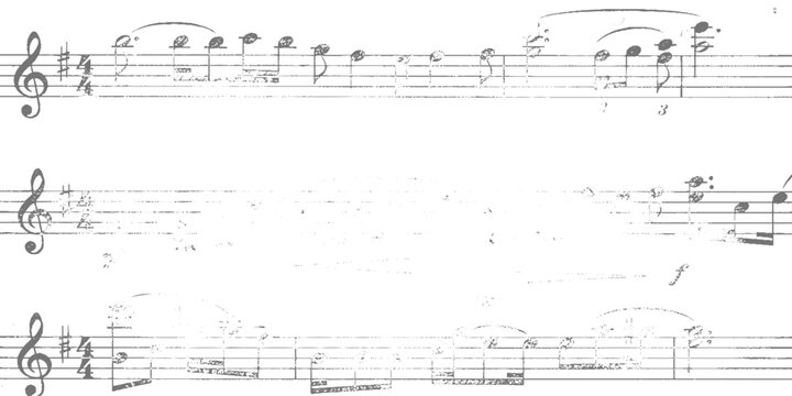 Hand-written classical sheet music score on vintage parchment paper, soft Sepia lighting, detailed ink notes, close-up, dramatic shadows. background  design