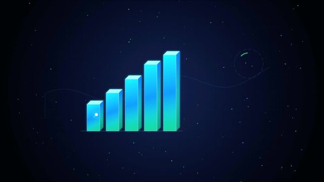 financial data rising graph animation stock video footage 4k resolution 16 by 9 ratio