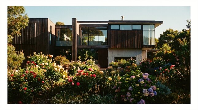 collage with flowers