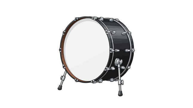 Vector illustration of bass drum concept vector illustration for creative projects and modern business isolated background element