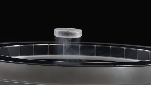 Quantum levitation superconducting disk vapor