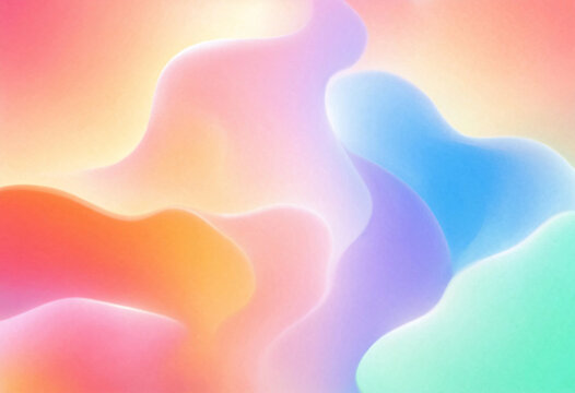 Vibrant organic shapes in fluid motion with soft neon light effect.