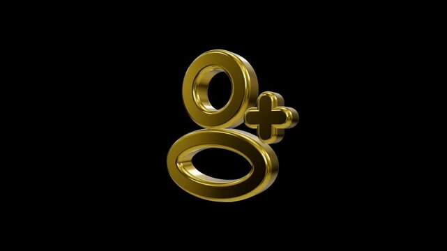 Glossy Metallic Gold Add User Follow Icon