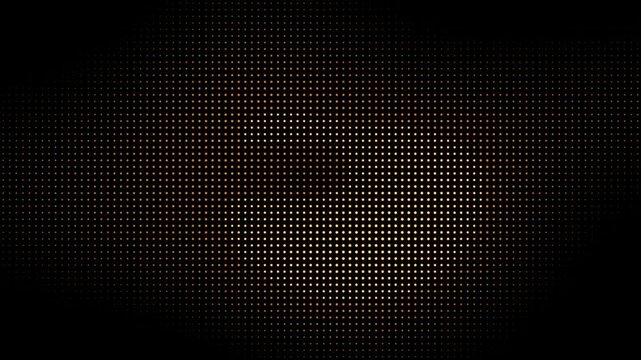 Abstract golden led light grid motion background with pulsing glowing lights for modern tech video.