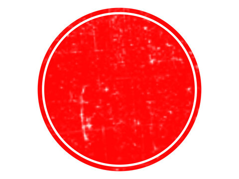 A bold red circle shape enclosed within a thick black circular border, centered on a solid black background, for a striking, visual effect isolated on a transparent background