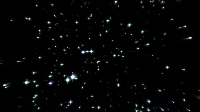 Abstract dynamic glitter background footage with shimmering particles creating a celestial atmosphere.