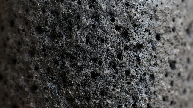 Porous Ceramic Glaze Texture, Detailed Macro Shot Showcasing a Rough, Speckled Surface. Ideal for Backgrounds, Design Elements