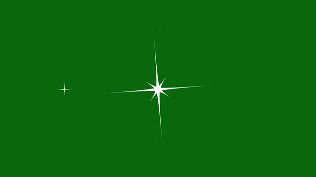Cartoon star shining starburst on black background. Blinking retro vector stars and dots, twinkling starry night sky, looping animation. stars shine effect background