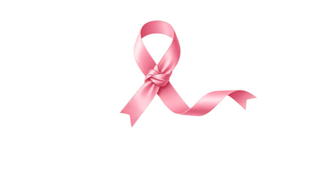 Pink ribbon symbol for breast cancer awareness