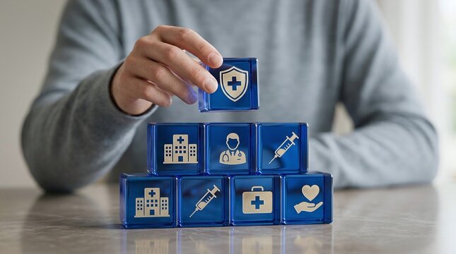 Healthcare and Medical Icons Concept Displaying Health and Medical Service Symbols