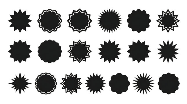 Set of black ink splash shapes and grunge dots