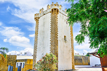 Famous Guzmán Tower, also known as the Castle of the Guzmáns in Conil de la Frontera, Cádiz, Andalusia © Toni