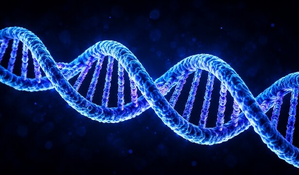 DNA Double Helix Molecular Structure and Genetic Science Concept