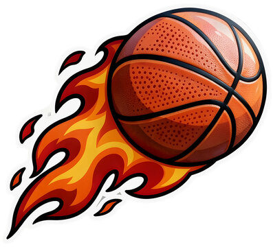 basketball in fire