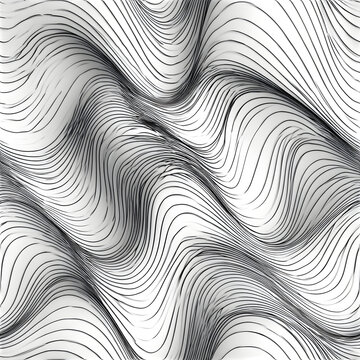 Continuous Curved Flowing Lines Seamless Pattern