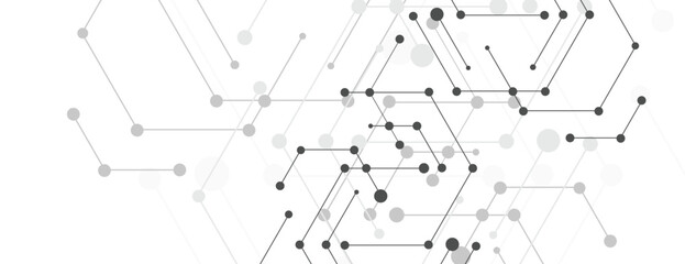 Obraz premium Modern Abstract Data Connection Pattern with White Background