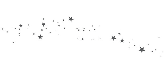 Fototapeta premium Scattered Stars Wave Trail Grey Stardust Vector Background Design Vector Eps10