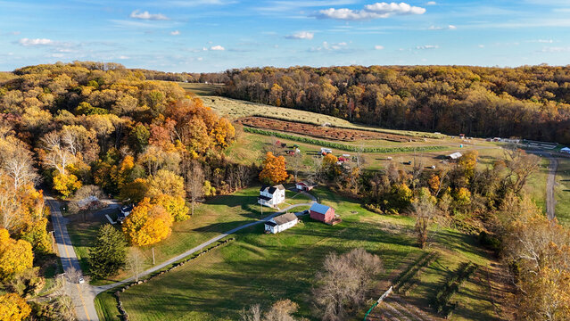 Autumn Farmland Near First State National Historical Park in Wilmington, Delaware