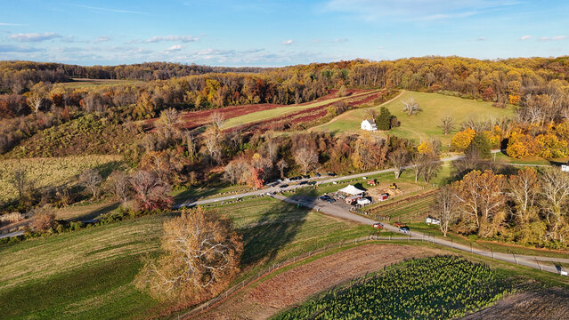 Autumn Farmland Near First State National Historical Park in Wilmington, Delaware
