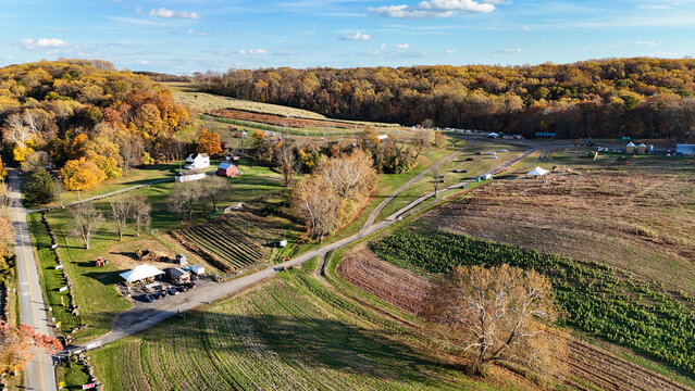 Autumn Farmland Near First State National Historical Park in Wilmington, Delaware