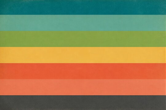 Horizontal retro color stripes across textured vintage background