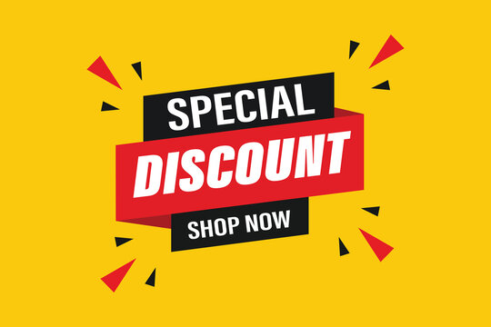 Special discount shop now vector promotional badge with sale tag promotion badge vector label price cut