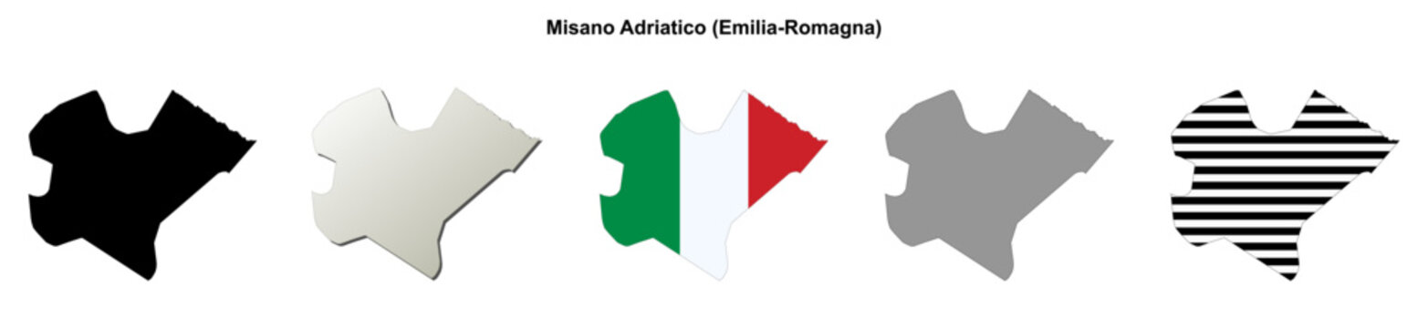 Misano Adriatico (Emilia-Romagna) outline map set
