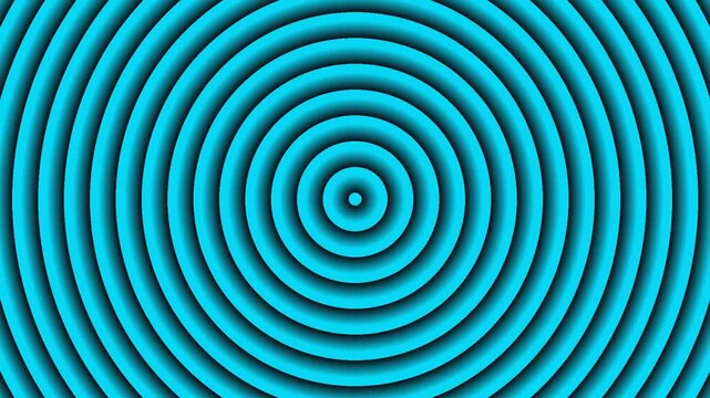 Futuristic Concentric Sawtooth Ripple Target Loop Cyan and Obsidian