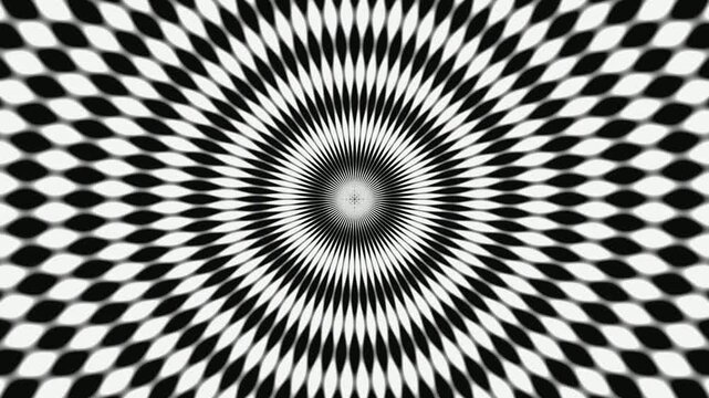 Moire Wave Geometric Interference Lattice Animation Loop Monochrome