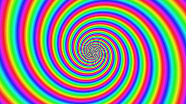 Hypnotic Psychedelic Spectrum Spiral Vortex Motion Graphics Loop