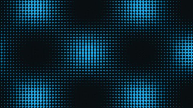 Hexagonal Honeycomb LED Luminescence Cascade Animation Loop