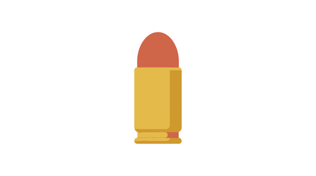 Ammunition cartridge with a red tip is displayed on a white background