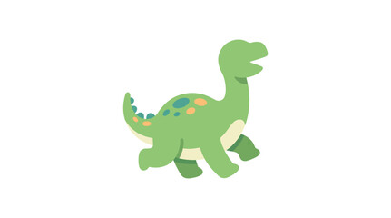 Green dinosaur illustration with spotted pattern on a white background © Dl Vect