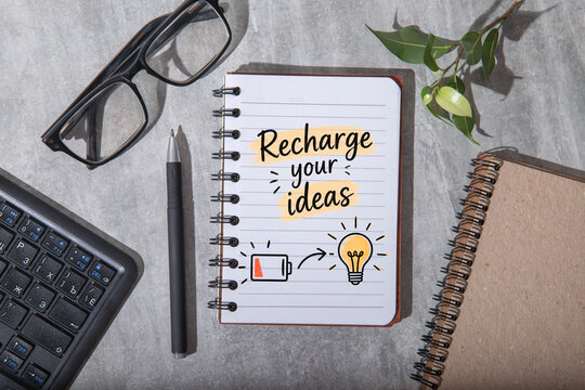 Recharge Your Ideas &ndash; Creative Energy and Productivity Concept.
