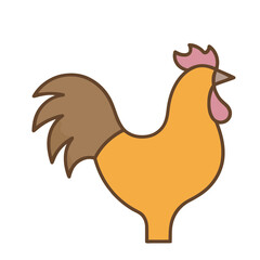 Stylized Rooster Illustration Isolated © kayla