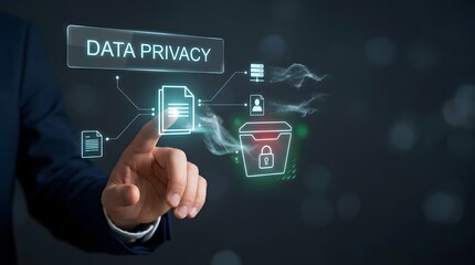 Obraz premium Protecting sensitive information a deep dive into the realm of modern data privacy