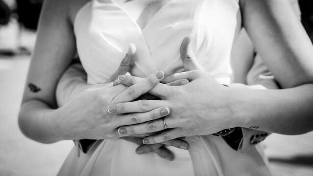 Closeup photo of holding hands