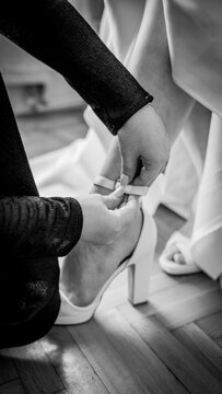 Putting the shoe on