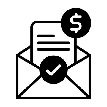 Invoice Email Vector Icon